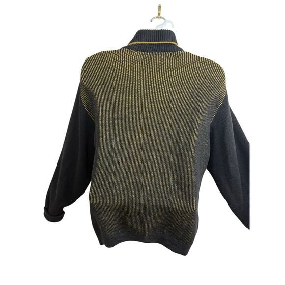 Seattle Knitting Mills Penguin Cardigan Mens Size L Black Vintage 60's Sweater - Picture 6 of 14